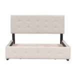 Walker Edison | Upholstered Queen Platform Bed with Storage - Image 4