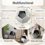 25.98'' Modern Pet Furniture Cat Carrier, Sofa Side Table, Planter MDF Multifunctional Furniture, Burmese Sumac - Image 33