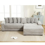 Walker Edison | Corduroy Right L-Shaped Sectional Cloud Couch - Image 2