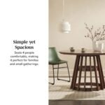 Modern 48 Round Solid Wood Dining Table - Image 4