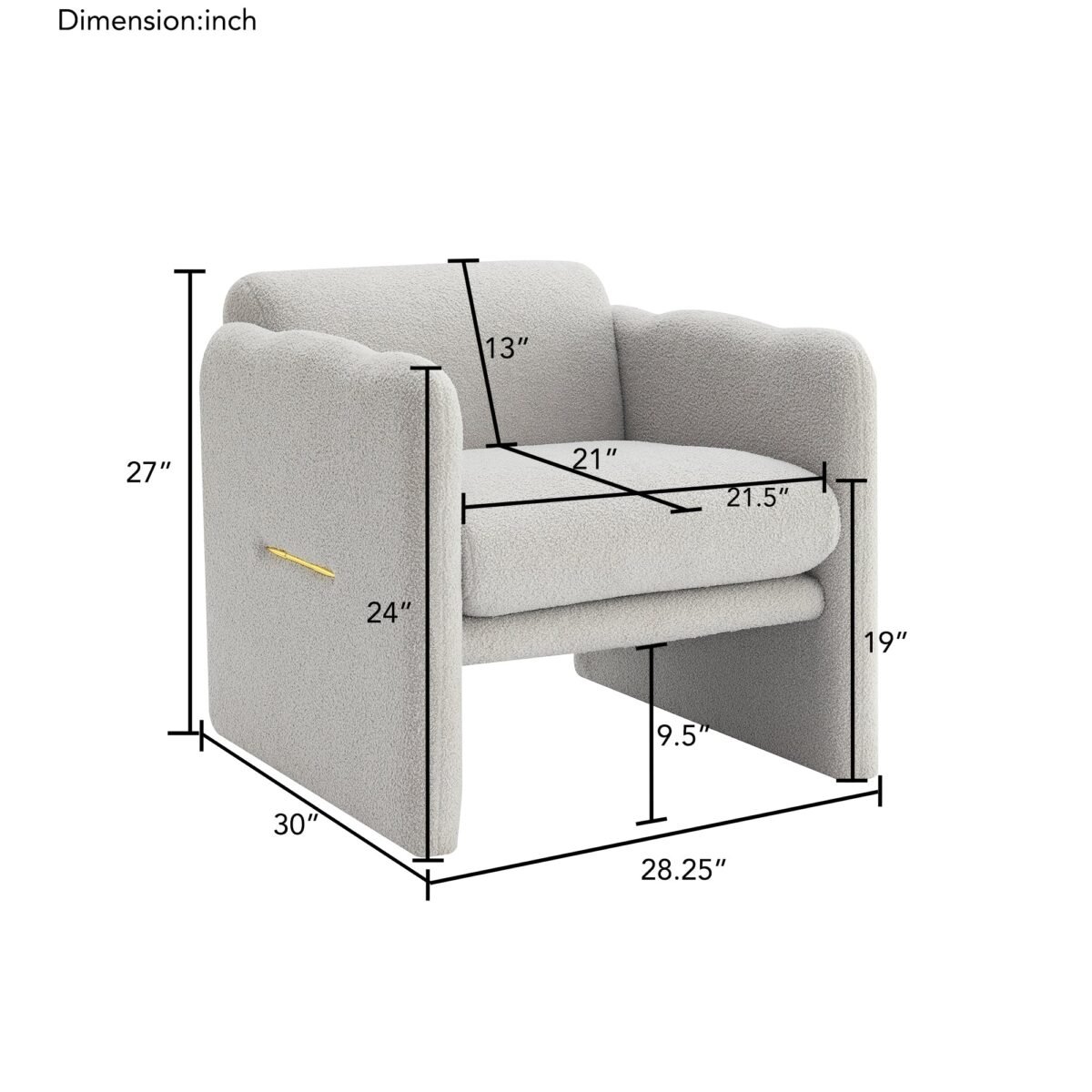 Walker Edison | Modern Teddy Cloud Accent Chair - Image 4