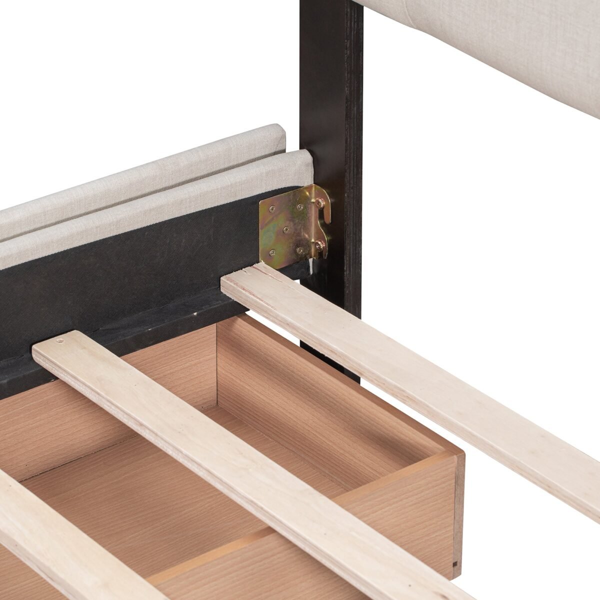 Walker Edison | Upholstered Queen Platform Bed with Storage - Image 14