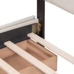 Walker Edison | Upholstered Queen Platform Bed with Storage - Image 14
