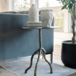 CG Hunter Handcrafted Antique Brass Aluminum Accent Table - Elegant Versatile Side Table - Image 4