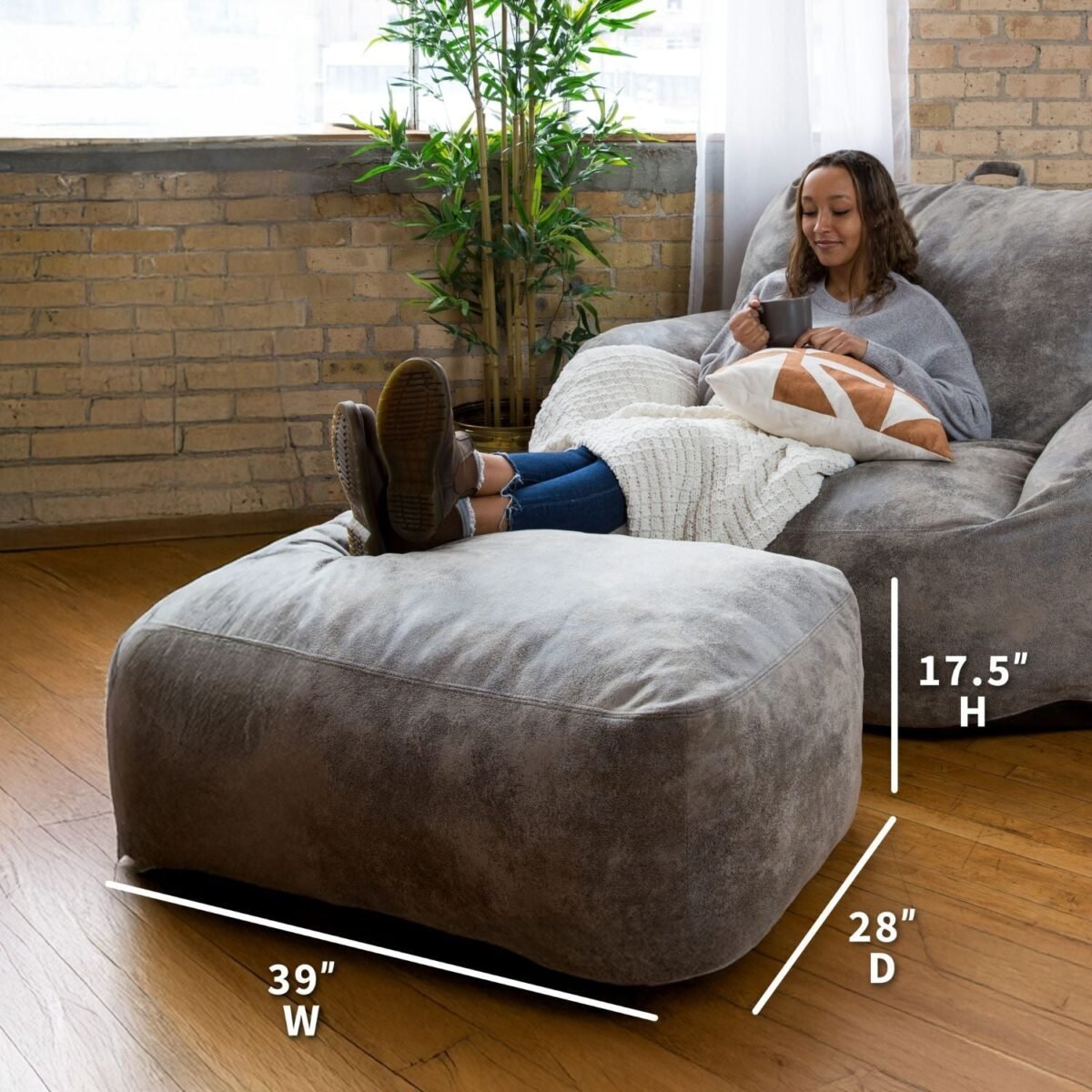Nestle Loveseat Ottoman - Image 2