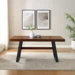 Brickell Modern Industrial Bridge-Leg Dining Table & Desk - Image 2