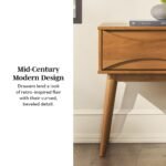 Atticus Solid Wood Mid-Century Modern Nightstand - Image 5