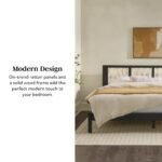 Yasmina Solid Wood Rattan Paneled Platform Bed (Queen or King) - Image 20