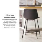 Xuma Urban Industrial Faux Leather Seating Collection (Dining Chair or Counter Stool), Set of 2 - Image 27