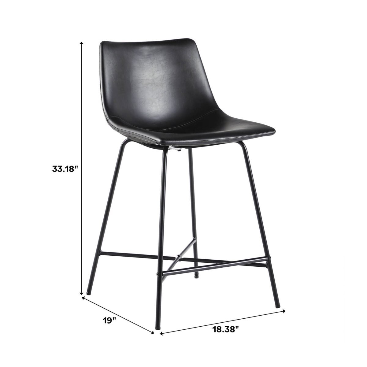 Xuma Urban Industrial Faux Leather Seating Collection (Dining Chair or Counter Stool), Set of 2 - Image 29