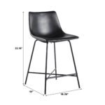 Xuma Urban Industrial Faux Leather Seating Collection (Dining Chair or Counter Stool), Set of 2 - Image 29