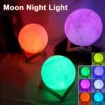 D5 Starry Moon Lamp 8Cm - LED Night Light with Stand, Perfect for Bedroom Decor and Gifts - Image 3