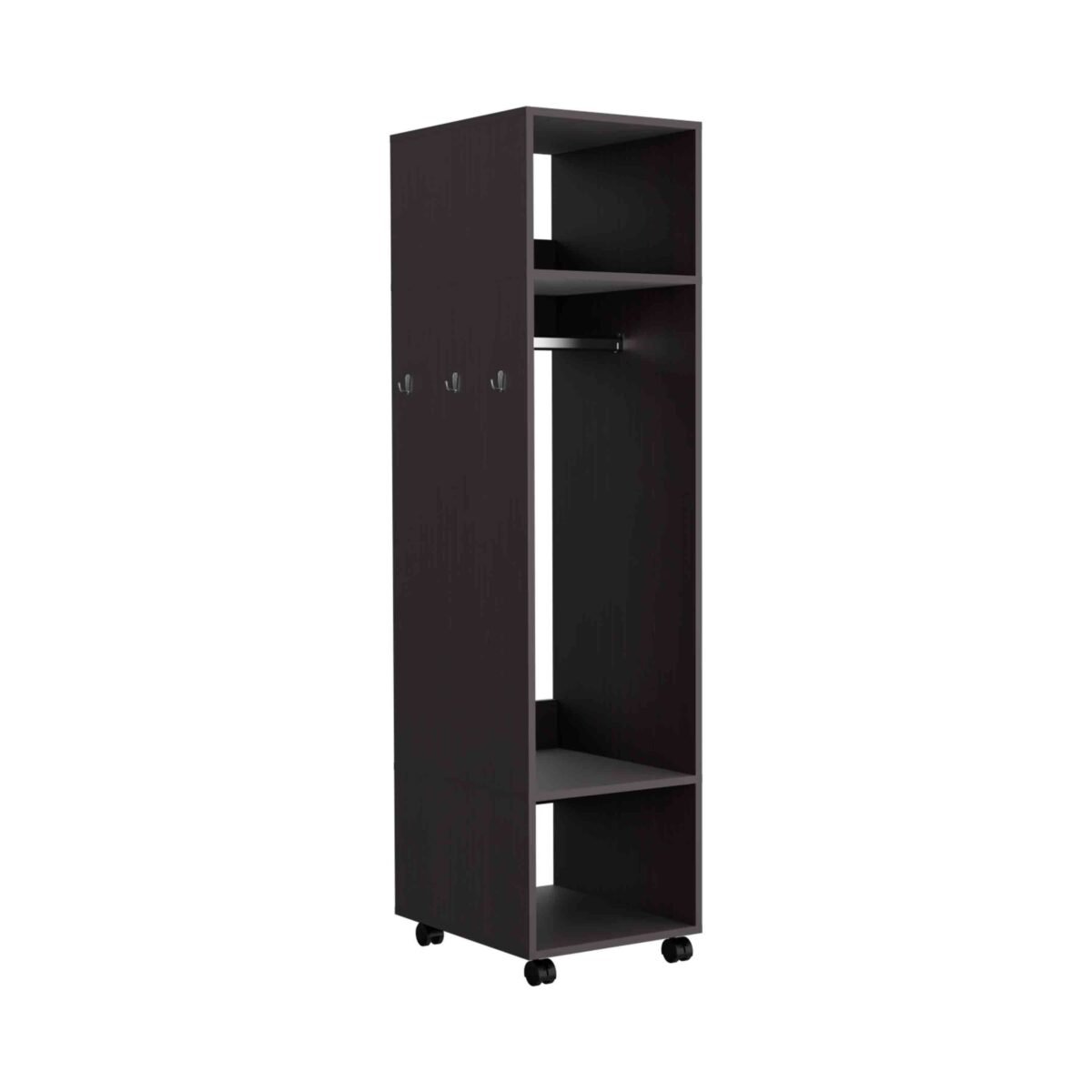 Walker Edison | Minimalist Tall Wardrobe Armoire Storage Cabinet with Mirrorlook - Image 7