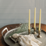 3.5" Iron Candleholders in Antique Brass - Image 2
