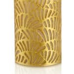 Crackle Jali Pillar Candle In Gold, Large - Image 5