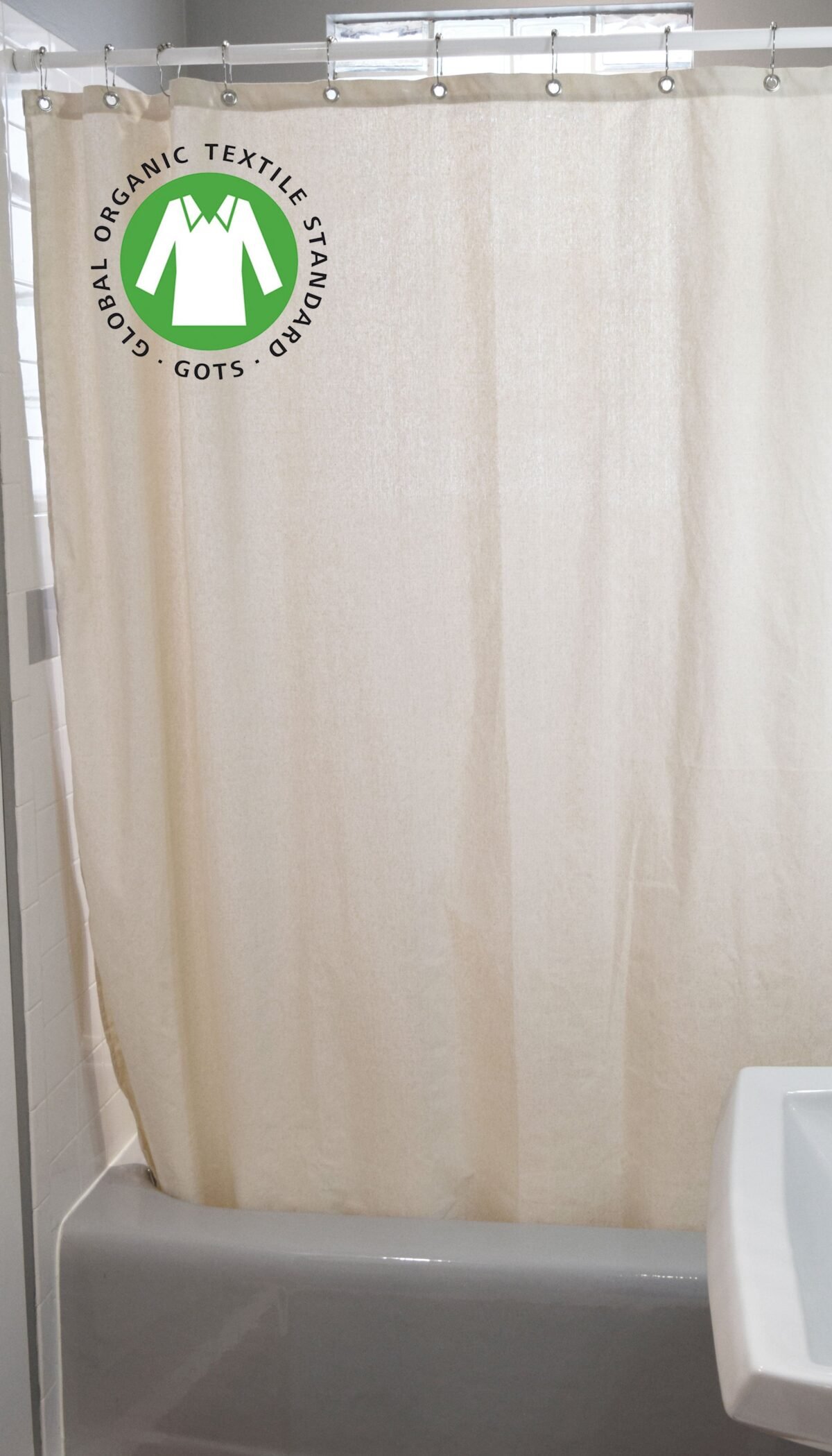 Organic Cotton Shower Curtain – Bath, Tub + Stall Sizes - Image 21