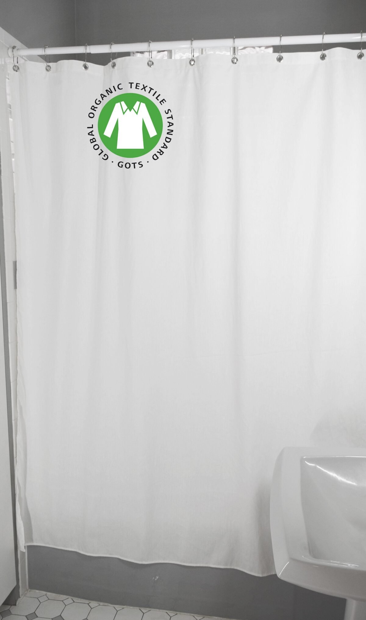 Organic Cotton Shower Curtain – Bath, Tub + Stall Sizes - Image 36
