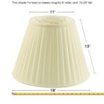 18"W x 14"H Empire BoxPleat Egg Shell Lamp Shade - Image 2