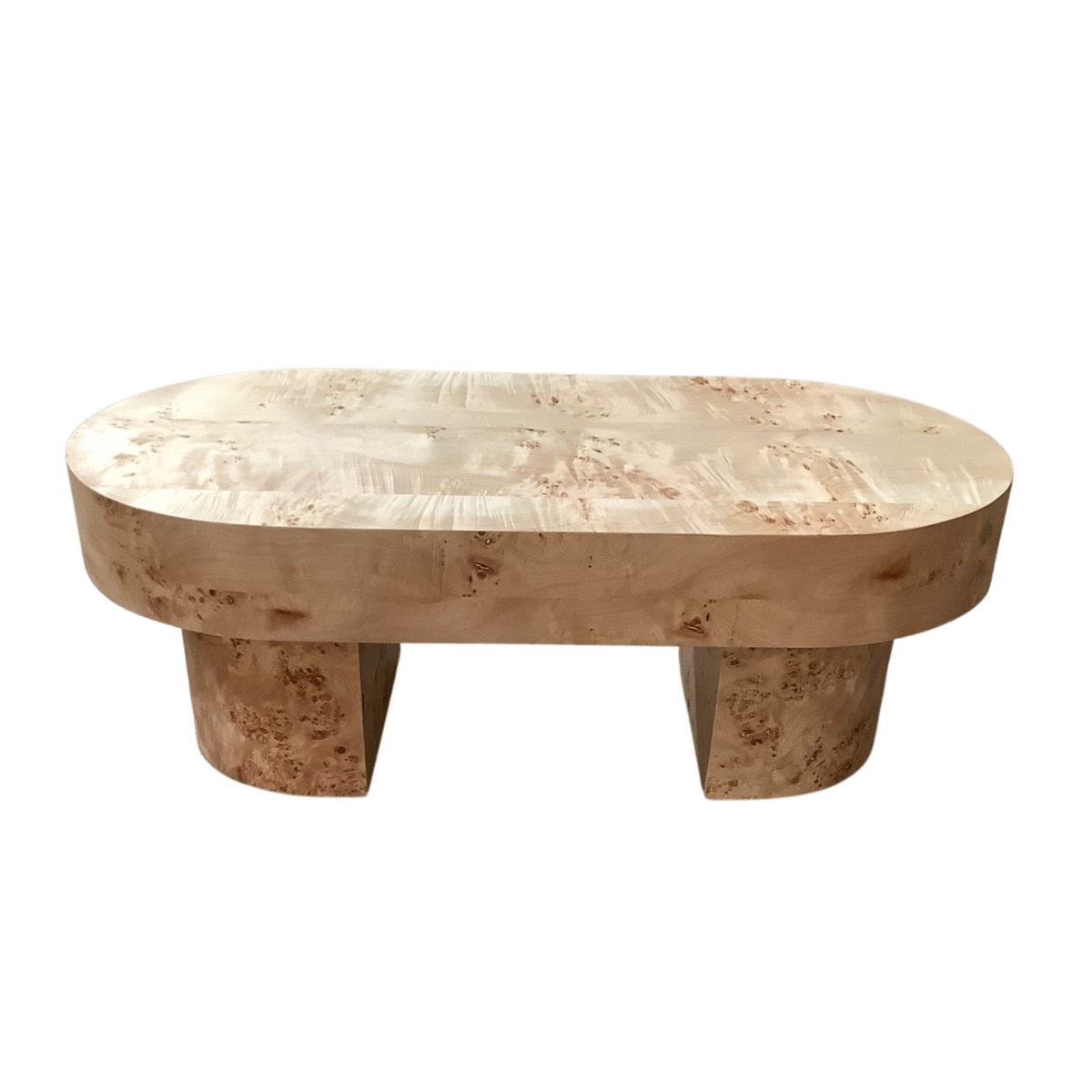 Burl Oval Coffee Table - Image 1