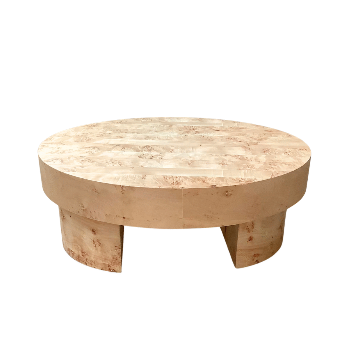 Burl Round Coffee Table - Image 1