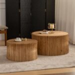 Walker Edison | Textured Nesting Coffee Table Set - Image 9