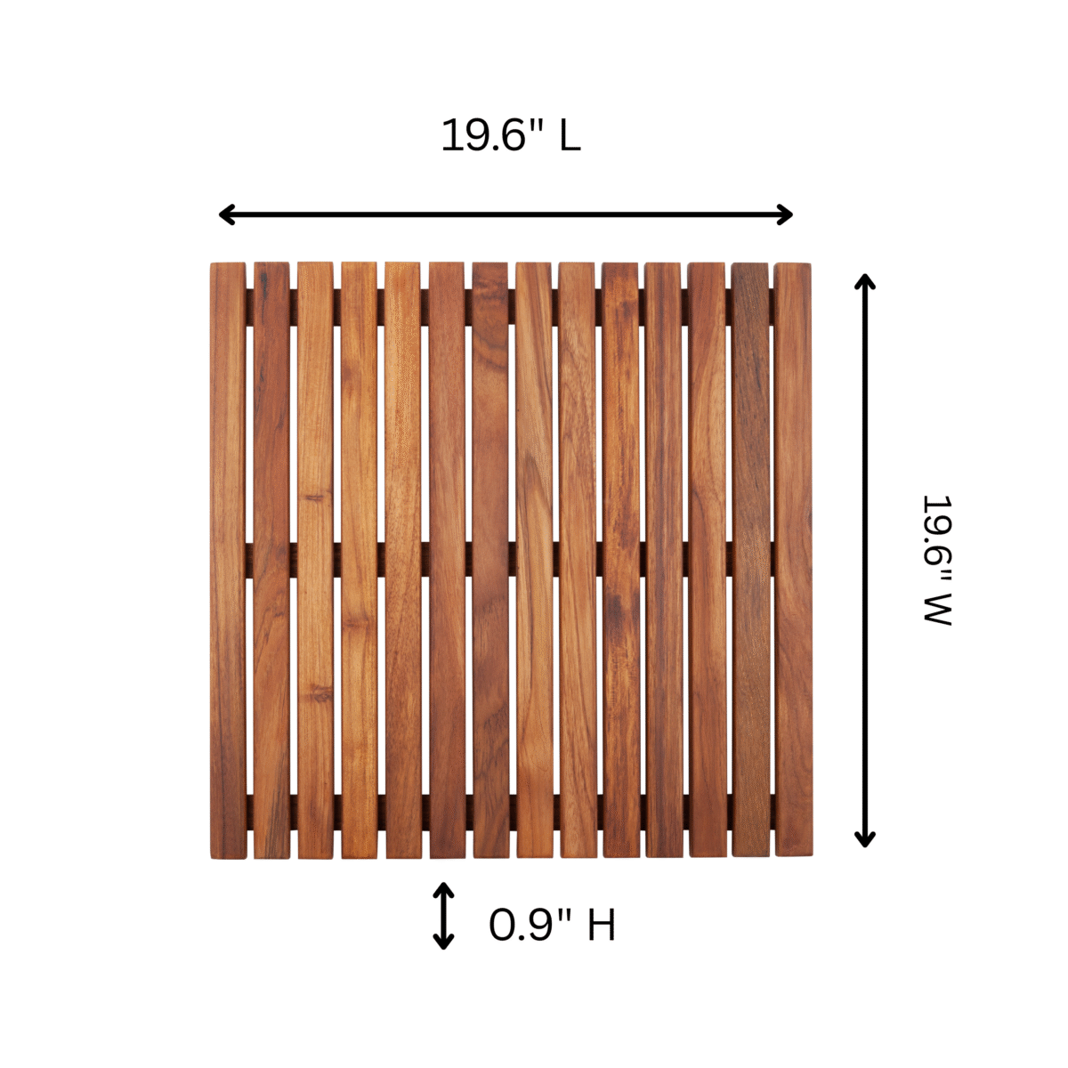 Redfish Oiled Teak Shower and Bath Mat 19.6″ x 19.6″ - Image 3