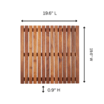 Redfish Oiled Teak Shower and Bath Mat 19.6″ x 19.6″ - Image 3