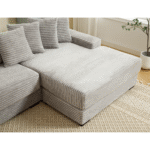 Walker Edison | Corduroy Right L-Shaped Sectional Cloud Couch - Image 16