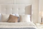 Walker Edison | Traditional Peyton Upholstered 54" High Headboard King Bed - Image 2