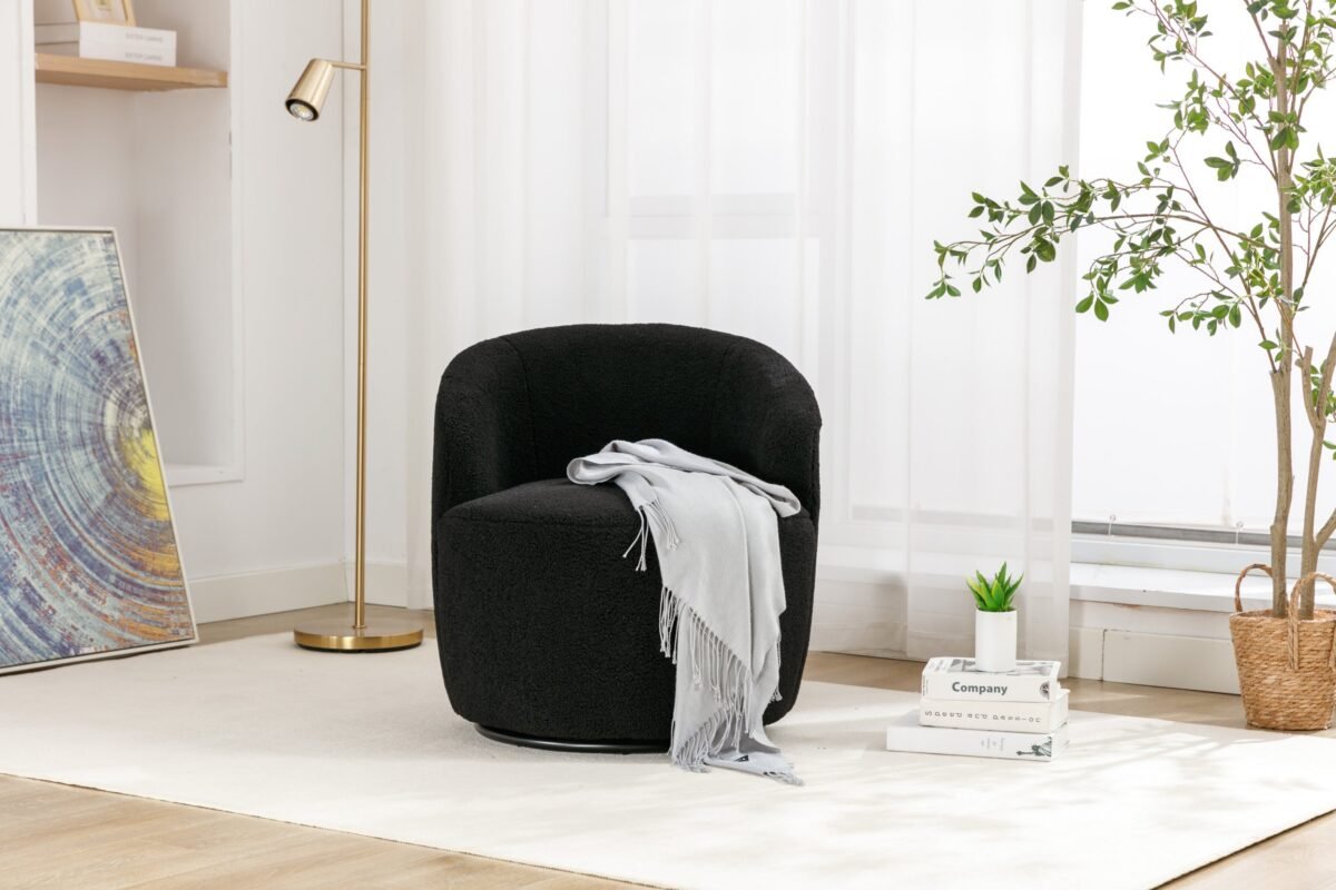 Walker Edison | Teddy Swivel Barrel Accent Chair - Image 7