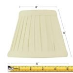5"W x 4"H Set of 6 Crisp Linen Pleated Clip-on Candelabra Lampshade - Image 3