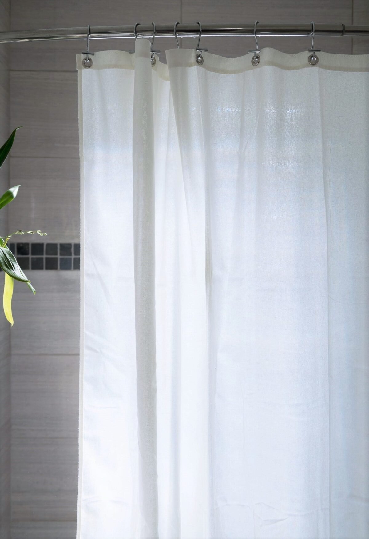 Organic Cotton Shower Curtain – Bath, Tub + Stall Sizes - Image 1