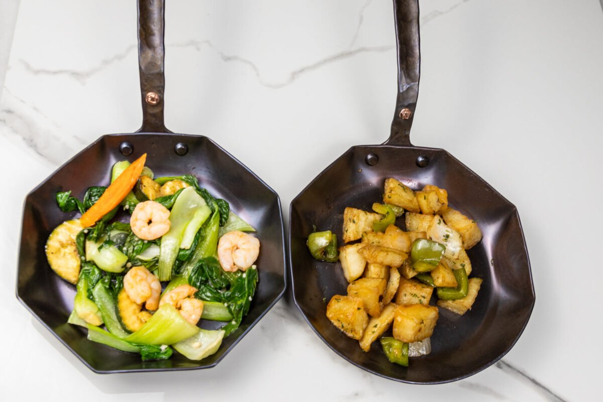 8" Hybrid Carbon Steel Skillet - Hand Forged - Image 4