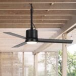 42 Inch Rhine Indoor/Wet Outdoor IP65 Black Anywhere Waterproof Ceiling Fan with LED Light and Convenient Hanging Hook - Image 2