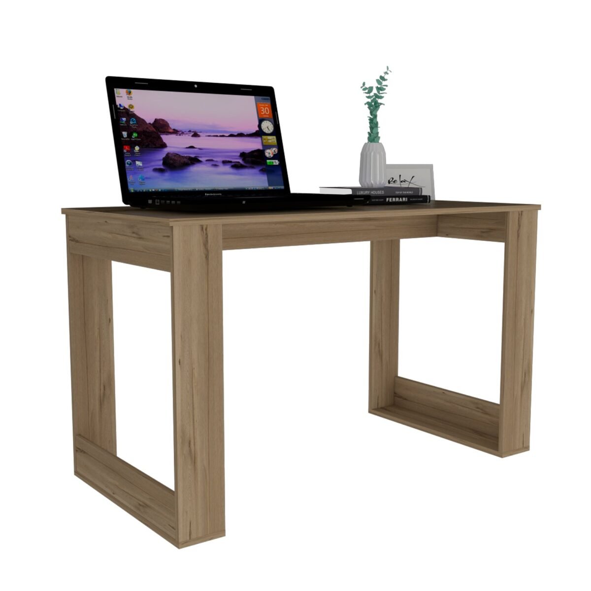 Walker Edison | Curved Wood Aurora Writing Computer Desk - Image 8