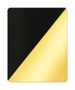 16"W x 12"H Square Cut Corner Shade Black Fabric/Gold Liner - Image 5