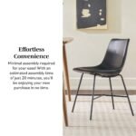 Xuma Urban Industrial Faux Leather Seating Collection (Dining Chair or Counter Stool), Set of 2 - Image 2