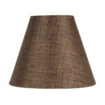 6"W x 5"H Set of 6 Chocolate Burlap Chandelier Lampshade - Image 2