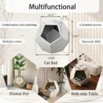 25.98'' Modern Pet Furniture Cat Carrier, Sofa Side Table, Planter MDF Multifunctional Furniture, Burmese Sumac - Image 14