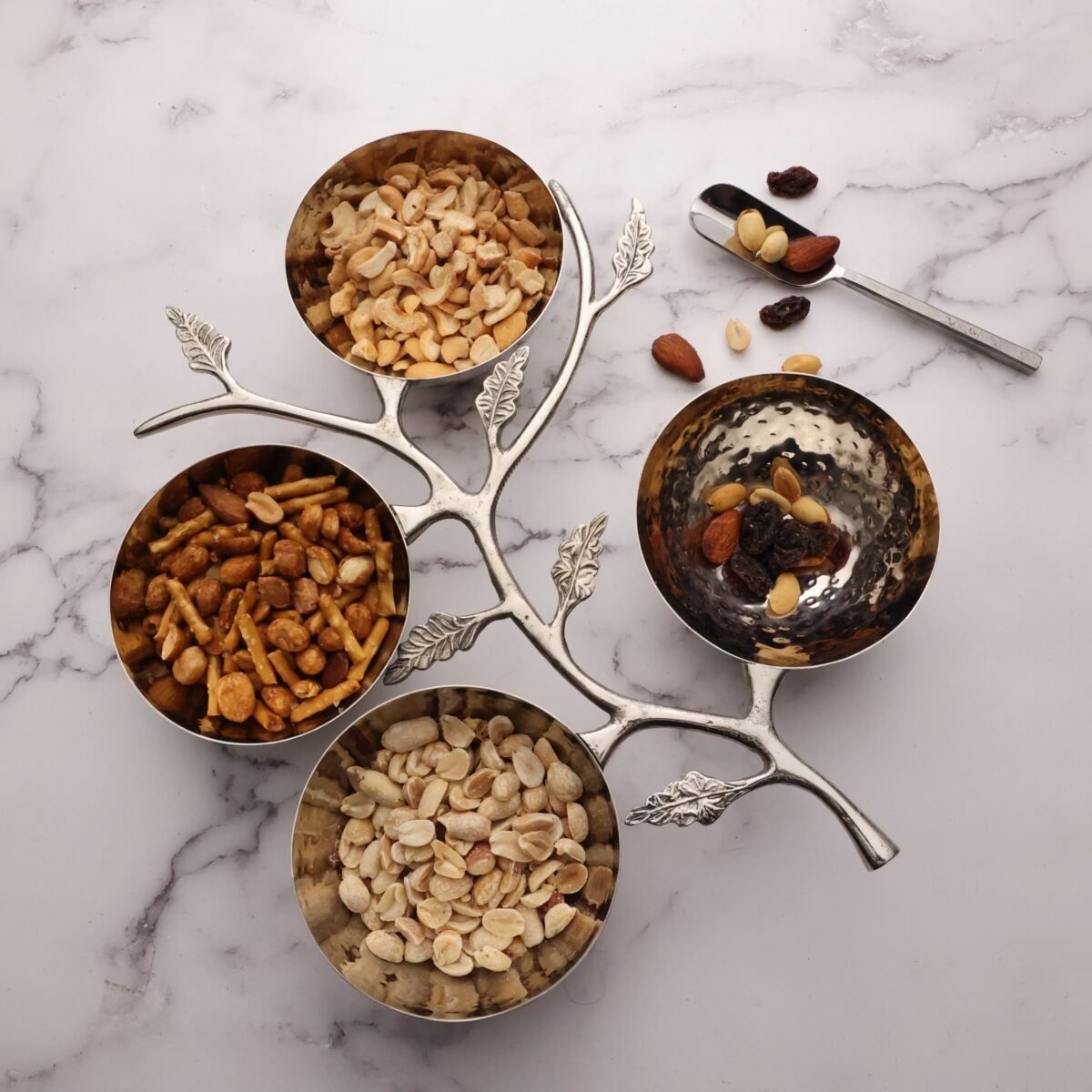 Hammered Leaf Nut Bowl - Image 1