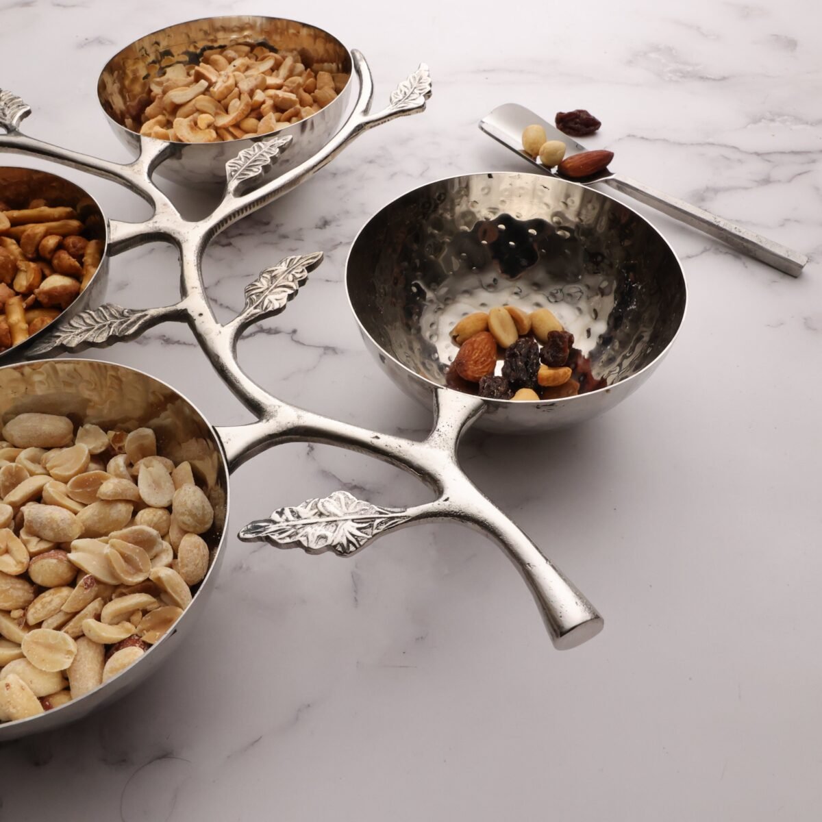 Hammered Leaf Nut Bowl - Image 3