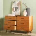 Sloane 6-Drawer Modern Solid Wood Dresser with Metal Handles - Image 4