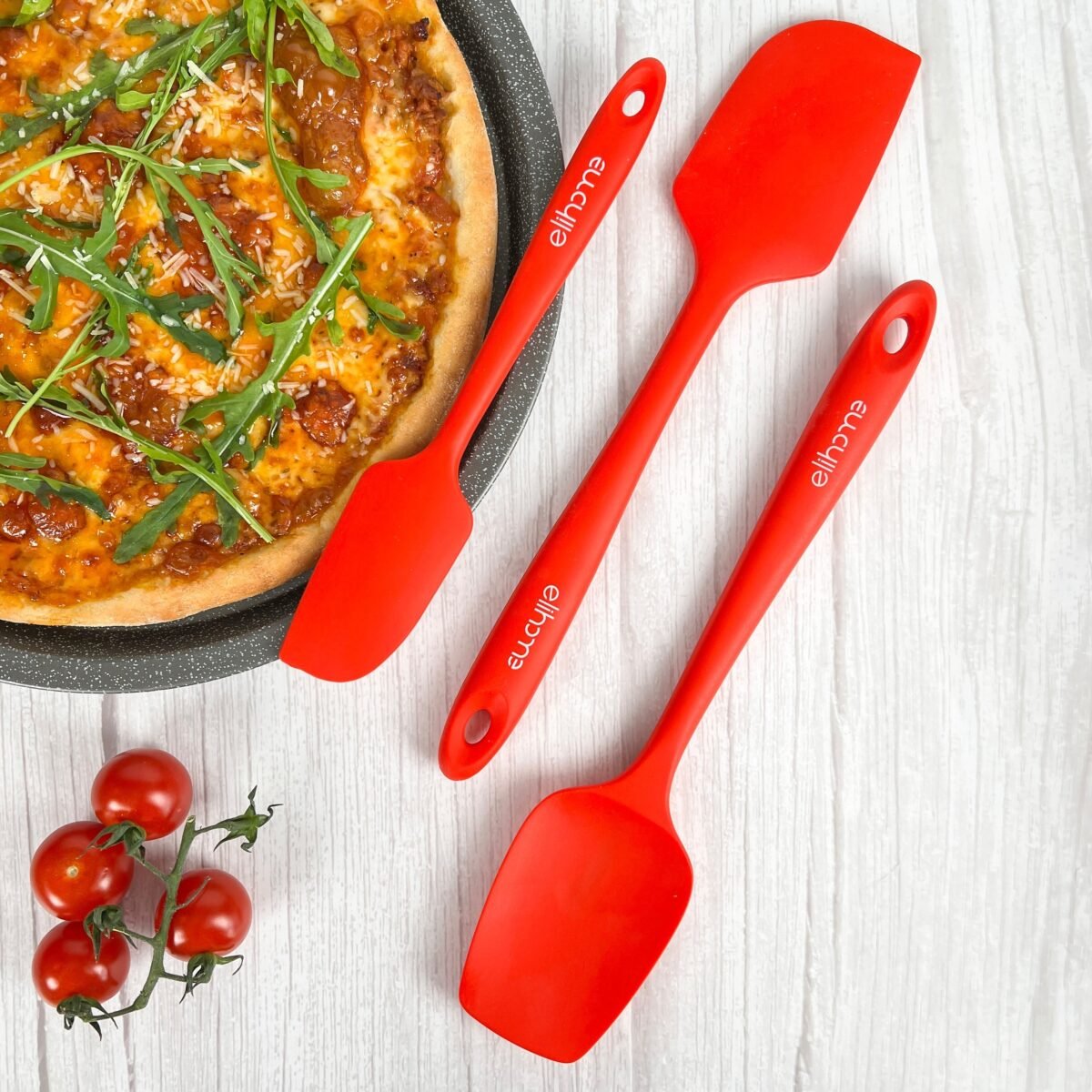 3 Piece Silicone Spatula Set - Red - Image 28
