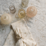 CG Hunter Handcrafted Linen Blush Lilies Napkins - Set of 4 for Elegant Dining Decor - Image 4