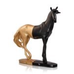 Black & Gold Cavallo Running Horse Polyresin Figurine - Image 11