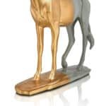 Grey & Gold Cavallo Running Horse Polyresin Figurine - Image 4