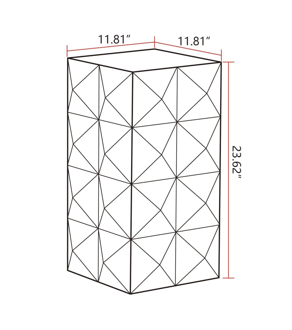 Walker Edison | Modern Embossed Pattern Side Table - Image 4