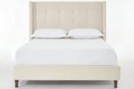 Walker Edison | Traditional Peyton Upholstered 54" High Headboard King Bed - Image 10