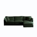 Walker Edison | Chenille Modular Cloud Couch with L-Shaped Sectional and Ottoman - Image 4