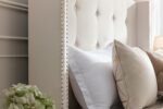 Walker Edison | Traditional Peyton Upholstered 54" High Headboard King Bed - Image 4